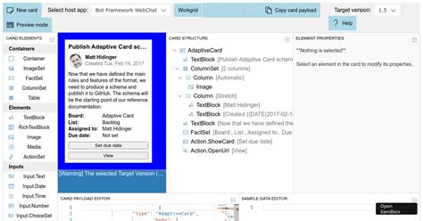 Image result for Adaptive Card Samples