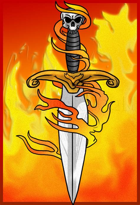 Image result for Dagger Line Drawing