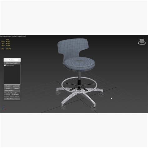 Toradh íomhá ar 3D Modeled Lab Chair