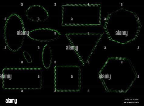 Toradh íomhá ar Hand Drawn Dashed Line Rectangle