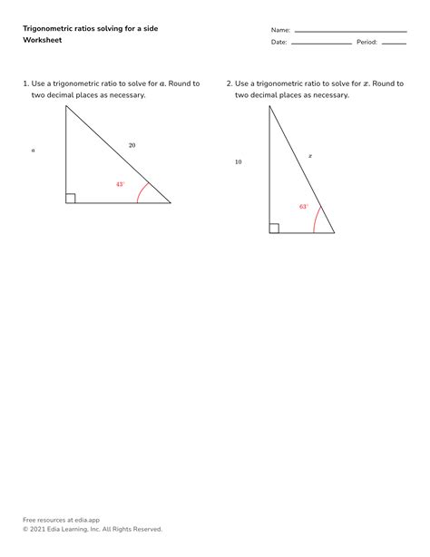 Image result for Geometry Trigonometry Worksheet