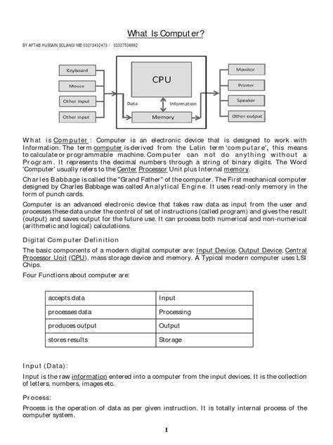 Image result for Main Parts of Computer Notes.pdf