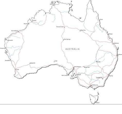 Image result for Australia State Map Printable
