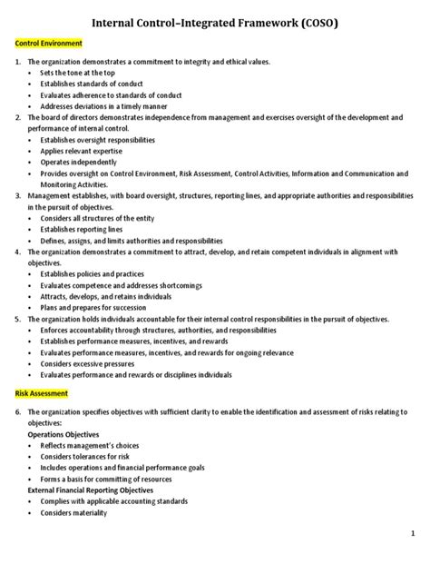 Internal Control Framework Examples에 대한 이미지 결과