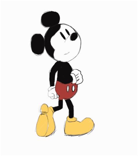 Image result for 2D Walk Cycle Mickey Mouse