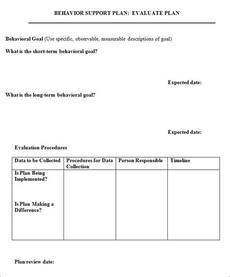 Toradh íomhá ar Positive Behavior Support Plan Template