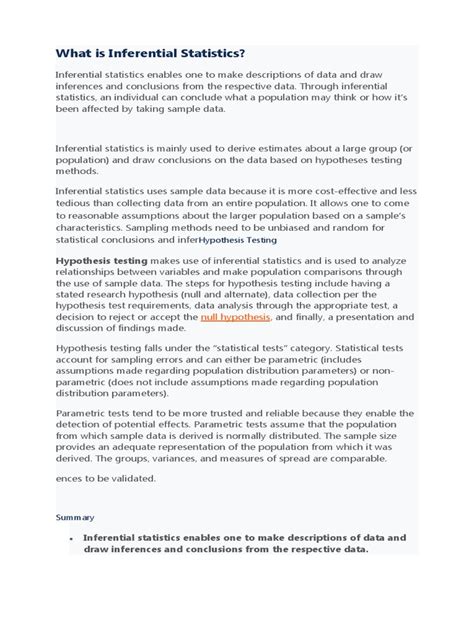 Image result for Inferential Statistics PDF