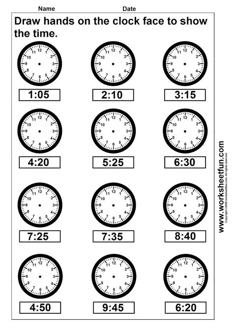 Afbeeldingsresultaten voor Free Printable Time Worksheets