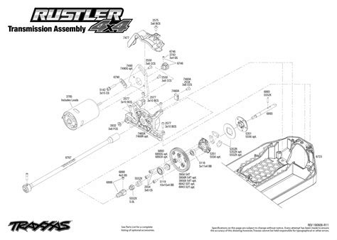 Toradh íomhá ar Traxxas Rustler 2WD Exploded-View
