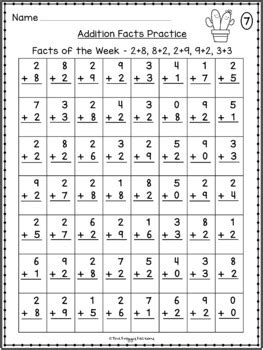 Image result for Addition Fact Fluency Worksheets
