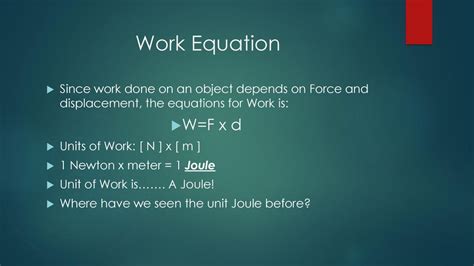 Image result for What Unit Is Work Calculated In