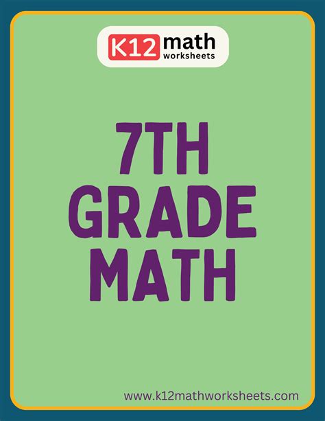 Image result for Math Worksheets for 7th Graders