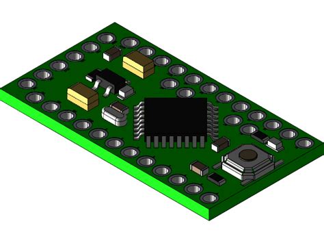 Toradh íomhá ar Arduino Pro Mini 3D Model
