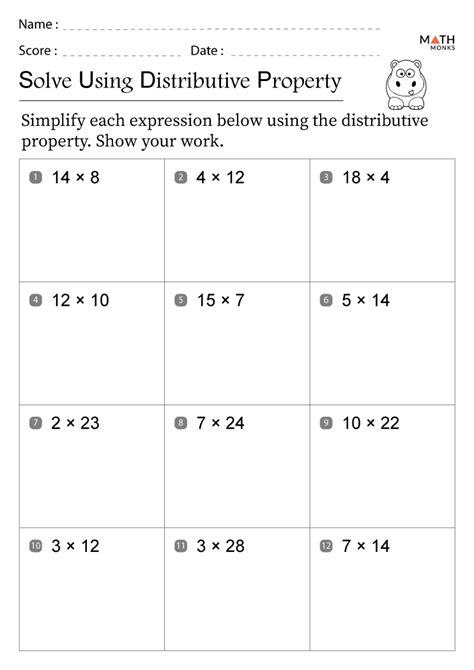 Image result for Grade 3 Distributive Property Practice Worksheet