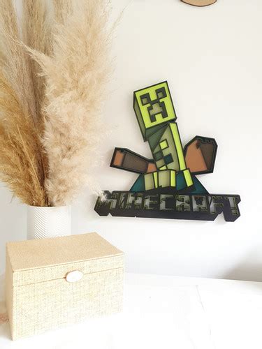 3D Minecraft Wall art | Heart Popping Design