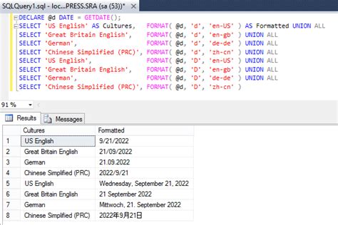 DateTime Format in SQL に対する画像結果