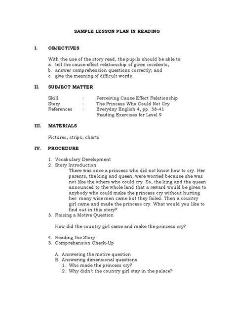 Reading Lesson Plan Sample に対する画像結果