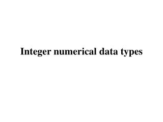 Toradh íomhá ar Numerical Data Types