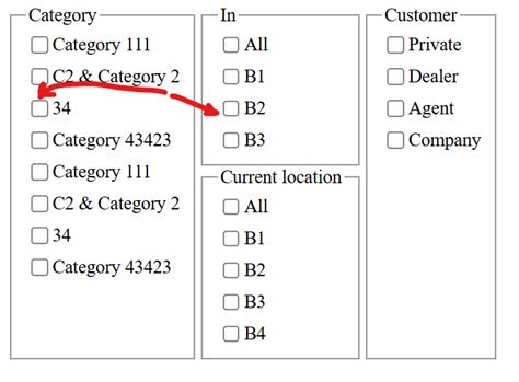 Image result for Stack Checkbox in CSS