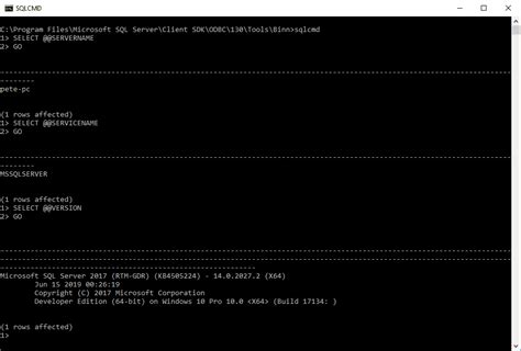 Image result for Sqlcmd Examples