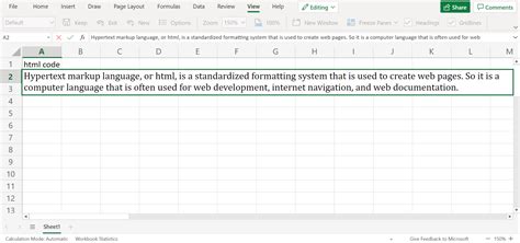 Image result for How to Type in HTML Code in Excel