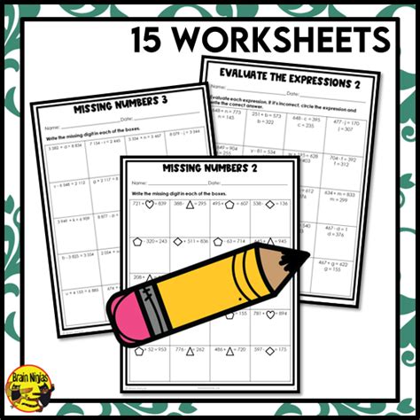 Image result for Adding and Subtracting Variables Worksheet