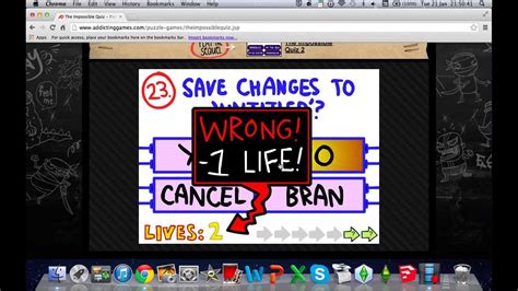 Image result for Impossible Quiz Game Over