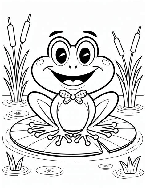 Image result for Spring Frog Coloring Page