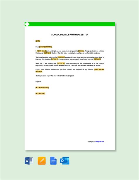 Toradh íomhá ar Project Proposal Email Example