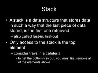 Image result for A Stack Is a First in Last Out Data Structure