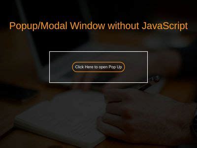 Image result for Popup Page without Button Bootstrap