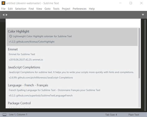 Toradh íomhá ar Configurer Sublime Text Pour Python