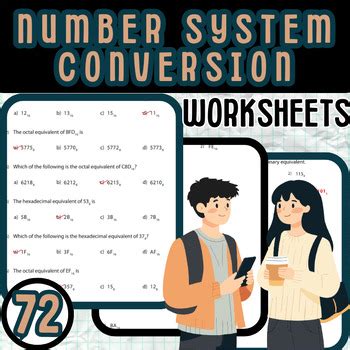 Toradh íomhá ar Number System Conversion Worksheet