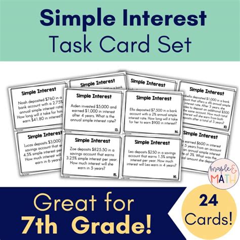 Toradh íomhá ar Simple-Interest Math Drawings