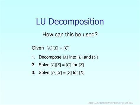 Image result for LU Decomposition Visualization