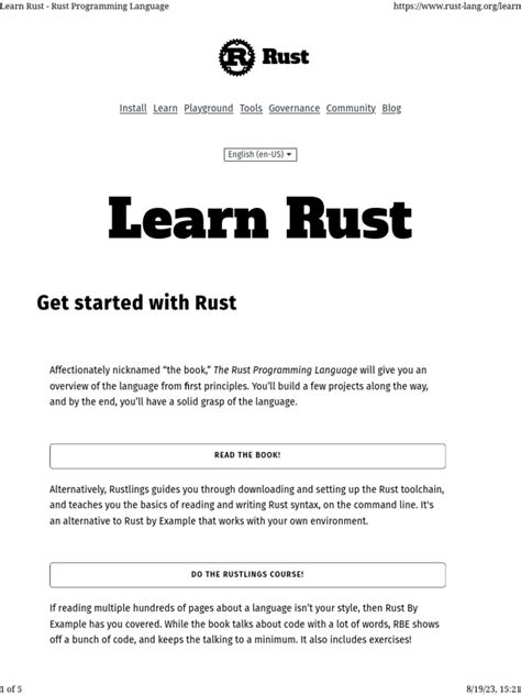 Image result for Rust Programming Learning Chart