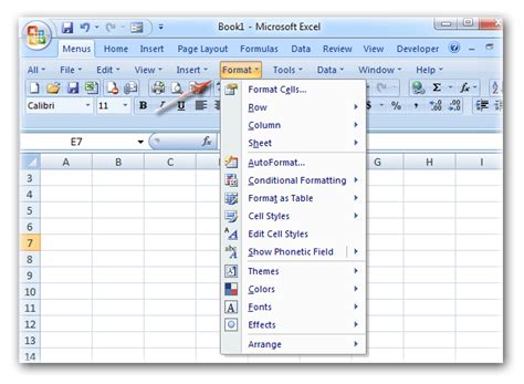 Toradh íomhá ar Excel Home Menu