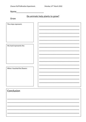 Do animals help plants to grow? Cheesy Puff Experiment - Pollination ...