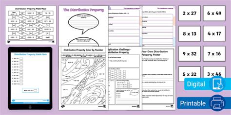 Toradh íomhá ar Distributive Property Activity