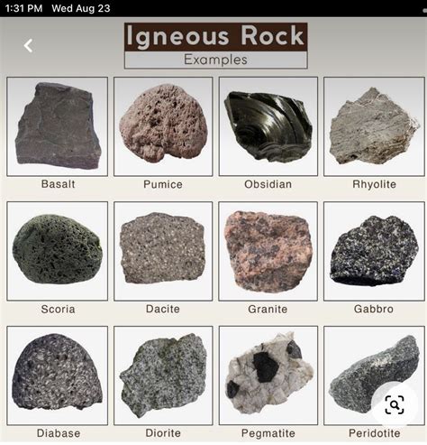 Image result for Types of Rock Sort