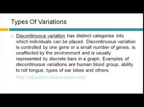 Image result for Different Types of Variation Biology