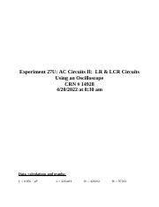 Image result for LCR Experiment Lab Report