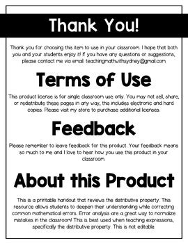 Toradh íomhá ar Error Analysis Problems with Distributive Property