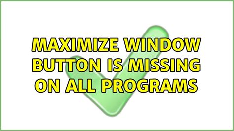 Maximize Button Missing に対する画像結果