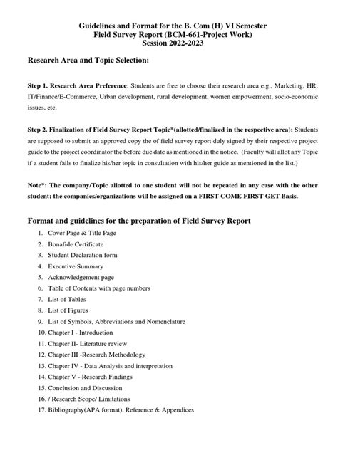 Image result for Research Project Report Format