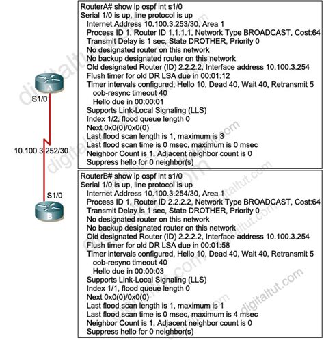 Show IP Ospf Interface Command に対する画像結果