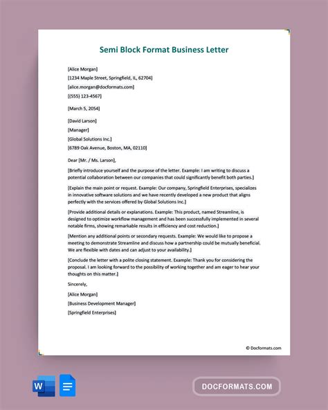 Toradh íomhá ar Full Block Letter Format