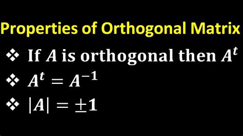 Image result for Orthogonal Matrix Eigenvalues