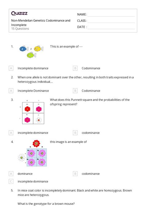 Image result for Non Mendelian Inheritance WebQuest Answer Key