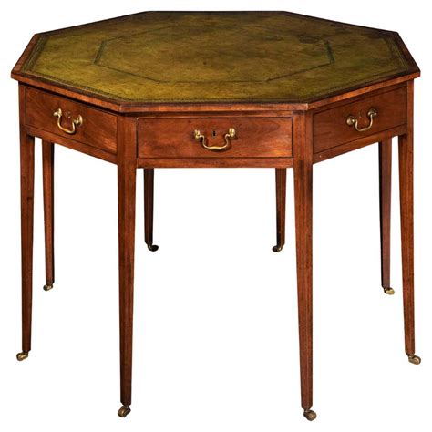 Image result for Leather Top Table Octagonal